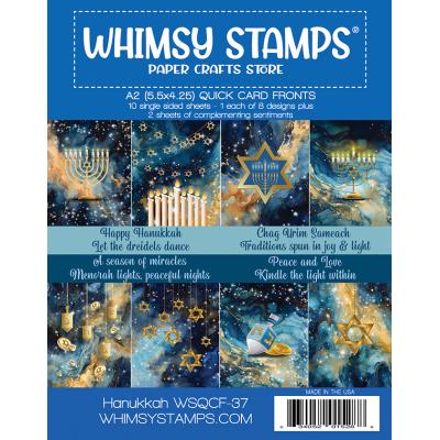Whimsy Stamps Quick Card Fronts - Hanukkah